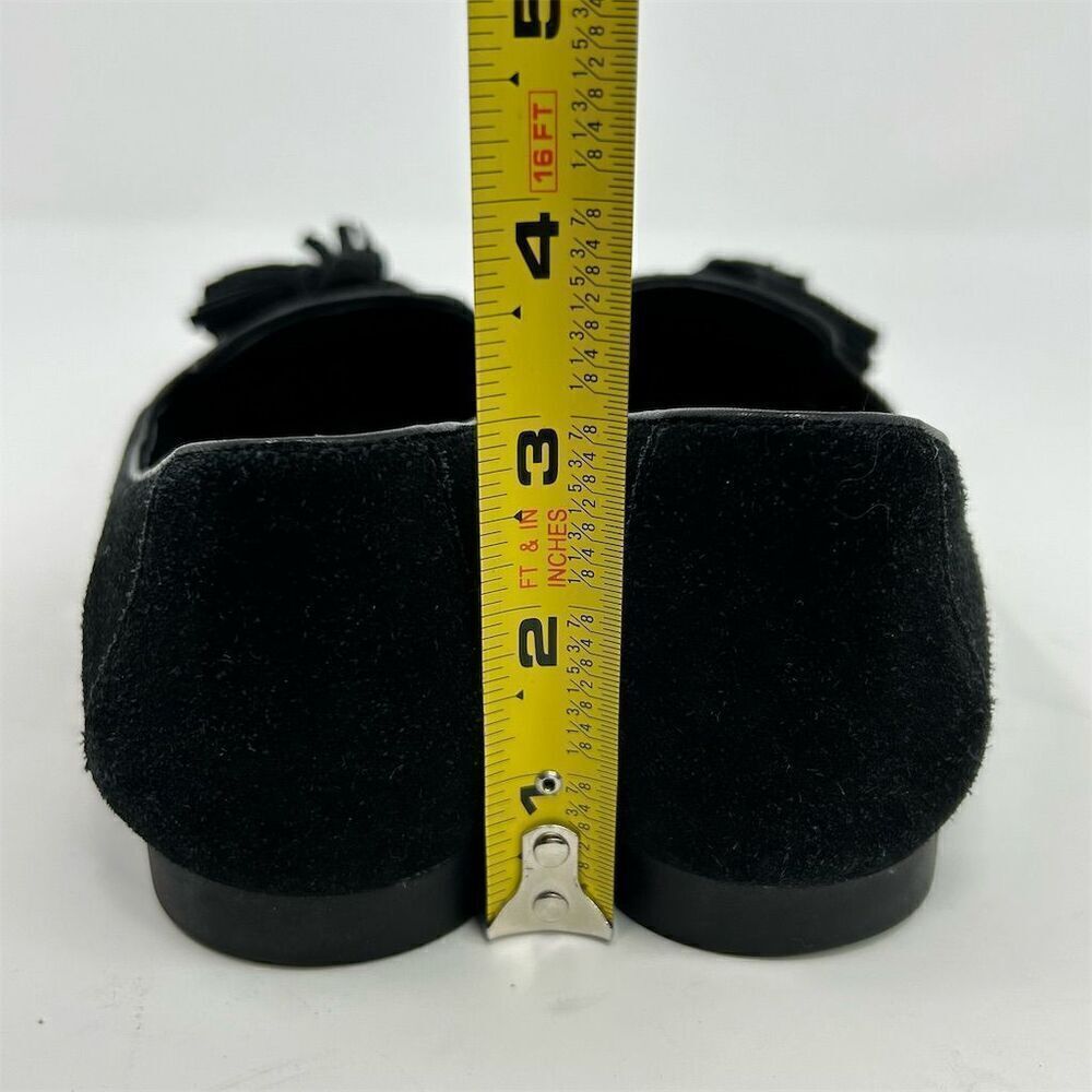 Born Women's Black Suede Tassel Loafers Floral Slip-On Casual Flats Size 7 - Picture 8 of 12